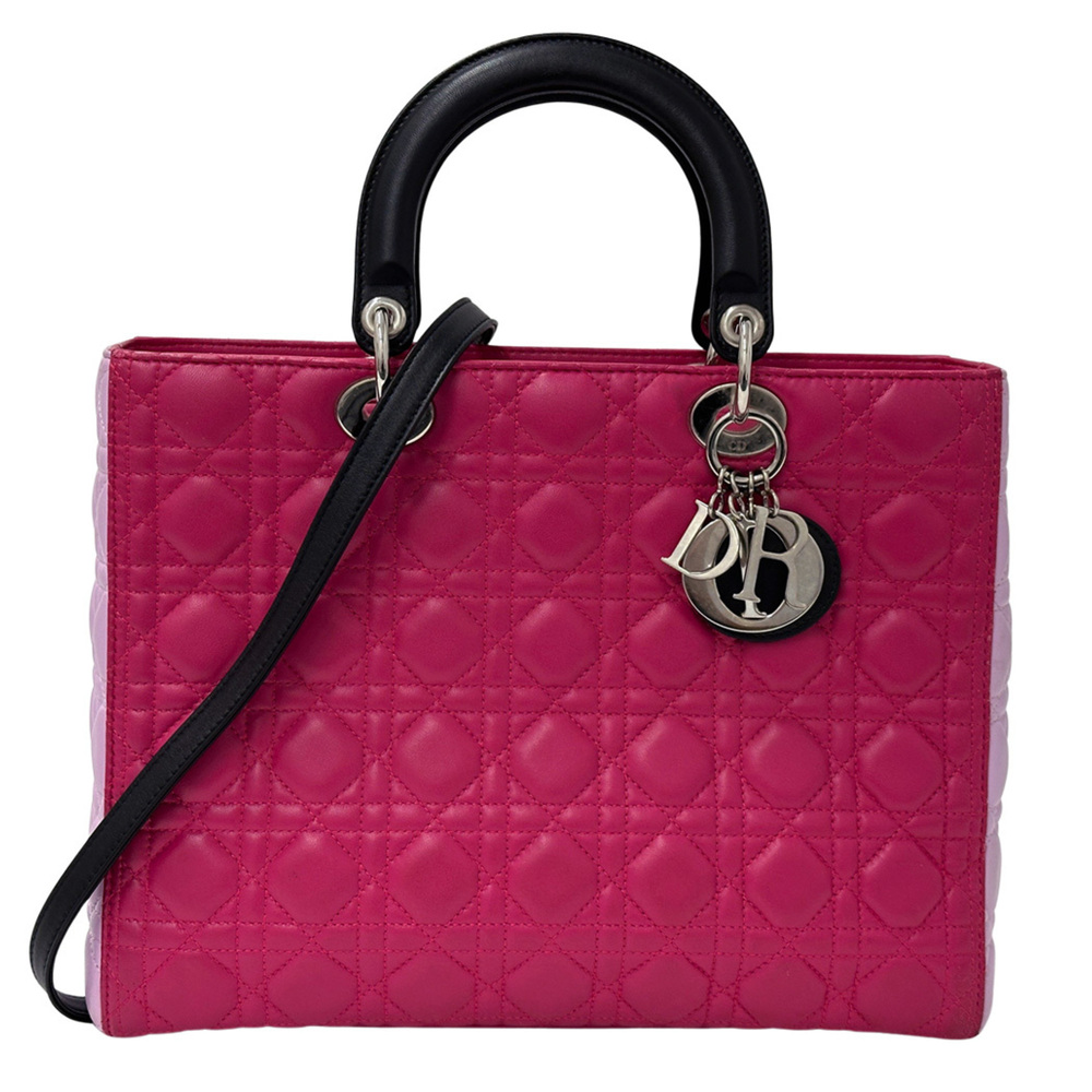 Christian Dior Dior handbag, brand name handbag/shoulder bag, 2-way, women's,...